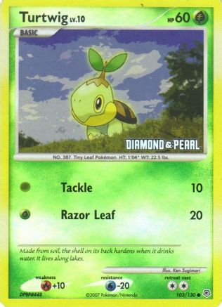Turtwig - 103/130 [Diamond & Pearl] (Reverse Holofoil)