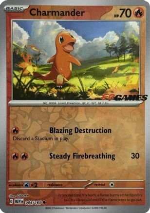 Charmander - 004/165 (EBGames Exclusive) (Reverse Holofoil)