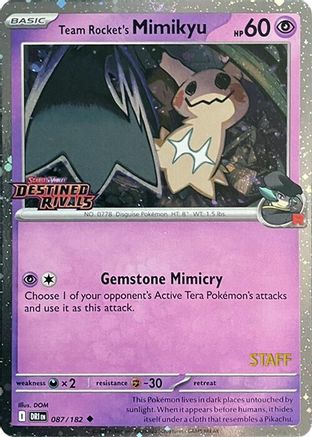 Team Rocket's Mimikyu (Prerelease) [Staff] (Holofoil)