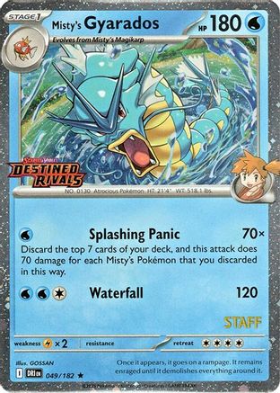 Misty's Gyarados (Prerelease) [Staff] (Holofoil)