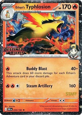 Ethan's Typhlosion (Prerelease) [Staff] (Holofoil)
