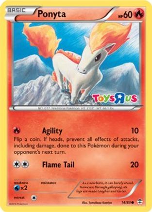 Ponyta - 14/83 (Toys R Us Promo) (Holofoil)