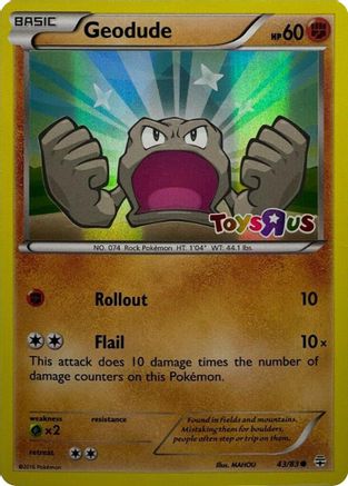 Geodude - 43/83 (Toys R Us Promo) (Holofoil)