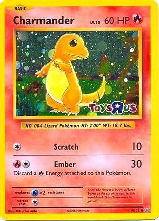 Charmander - 9/108 (Toys R Us Promo) (Holofoil)