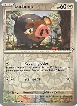 Lechonk - 154/198 (EB Games Promo) (Reverse Holofoil)