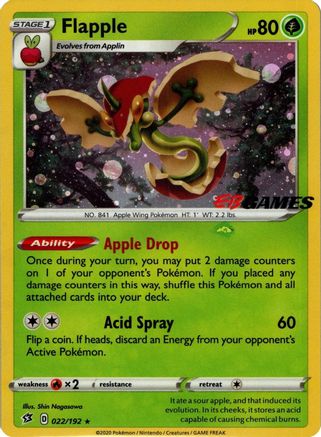 Flapple - 022/192 (EB Games Exclusive APAC) (Holofoil)