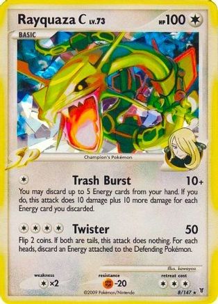 Rayquaza C - 8/147 (Cracked Ice) (Holofoil)