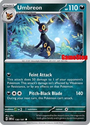 Umbreon - 130/197 (GameStop Exclusive) (Reverse Holofoil)