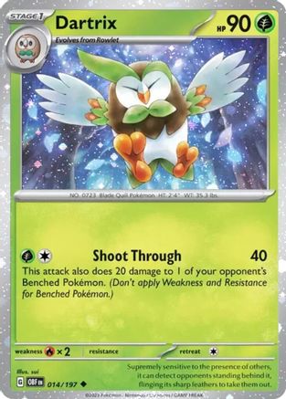 Dartrix - 014/197 (Cosmos Holo) (Holofoil)