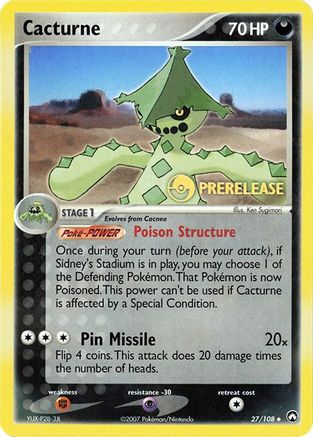 Cacturne - 27/108 (Prerelease)