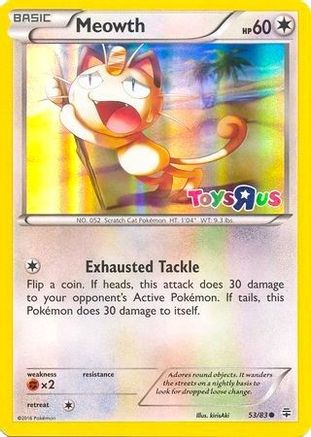 Meowth - 53/83 (Toys R Us Promo) (Holofoil)