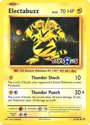 Electabuzz - 41/108 (Toys R Us Promo) (Holofoil)