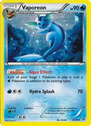Vaporeon - 22/98 (Cosmos Holo) (Holofoil)