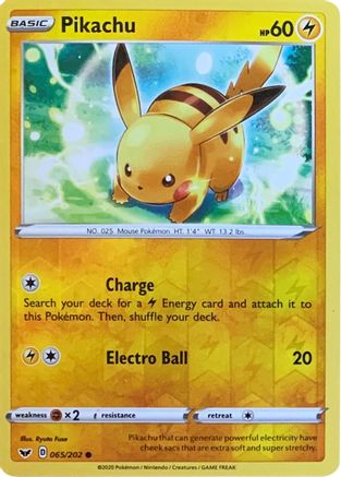 Pikachu - 065/202 (Reverse Cosmos Holo) (Reverse Holofoil)