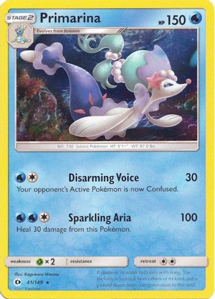 Primarina - 41/149 (Water Web Holo) (Holofoil)