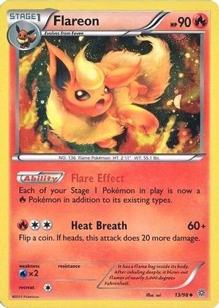 Flareon - 13/98 (Cosmos Holo) (Holofoil)