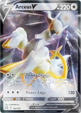 Arceus V - 122/172 (Metal Card) (Holofoil)