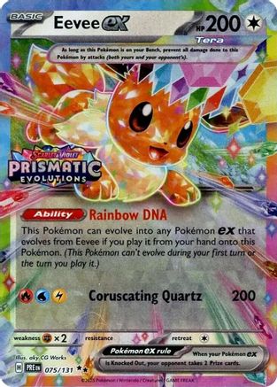 Eevee ex - 075/131 (Prismatic Evolutions Stamp) (Holofoil)