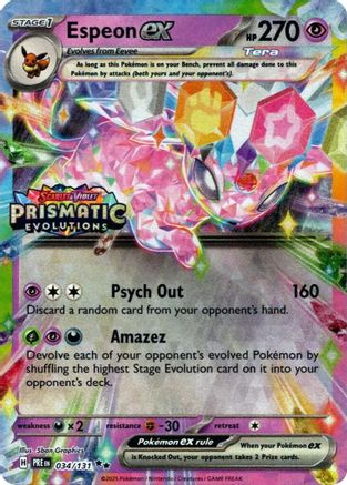 Espeon ex - 034/131 (Prismatic Evolutions Stamp) (Holofoil)