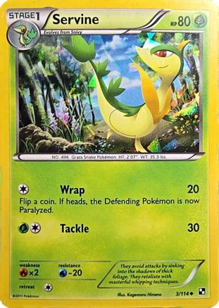 Servine - 3/114 (Cracked Ice Holo) (Holofoil)