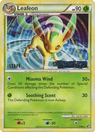 Leafeon - 17/90 (Prerelease) [Staff] (Holofoil)