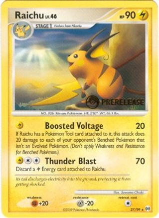Raichu - 27/99 (Prerelease)