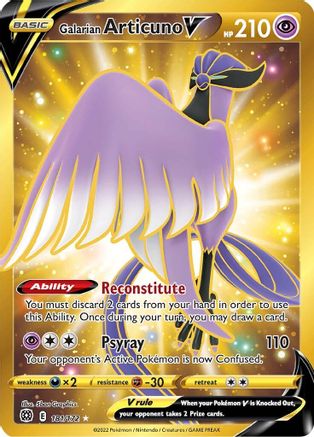 Galarian Articuno V (Secret) (Holofoil)