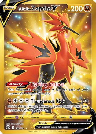 Galarian Zapdos V (Secret) (Holofoil)