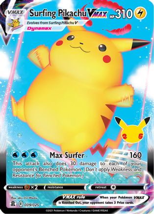 Surfing Pikachu VMAX (Holofoil)