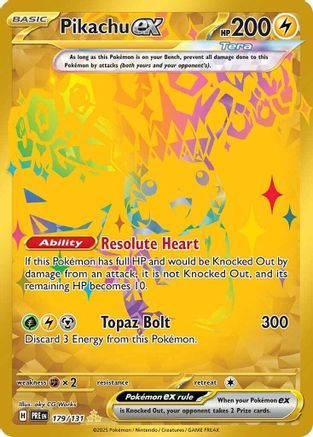 Pikachu ex - 179/131 (Holofoil)