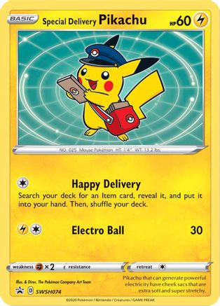 Special Delivery Pikachu - SWSH074 (Holofoil)