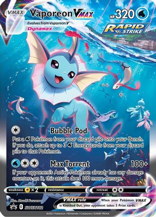 Vaporeon VMAX - SWSH182 (Holofoil)