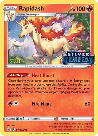 Rapidash - SWSH270 (Prerelease) [STAFF] (Holofoil)