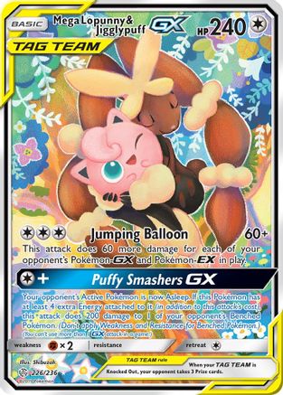 Mega Lopunny & Jigglypuff GX (Alternate Full Art) (Holofoil)