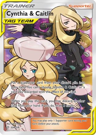 Cynthia & Caitlin (Full Art) (Holofoil)