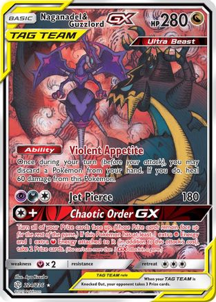 Naganadel & Guzzlord GX (Alternate Full Art) (Holofoil)