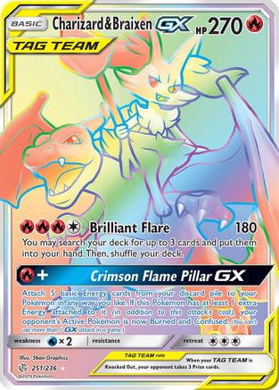 Charizard & Braixen GX (Secret) (Holofoil)