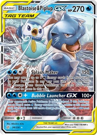 Blastoise & Piplup GX (Holofoil)