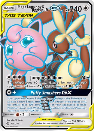 Mega Lopunny & Jigglypuff GX (Full Art) (Holofoil)
