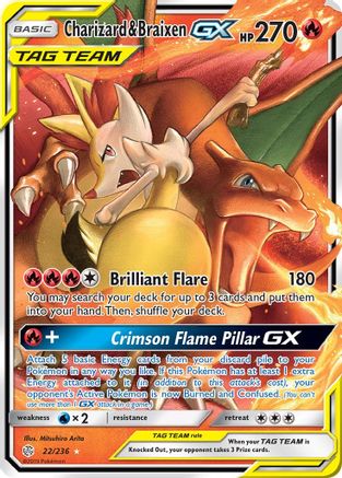 Charizard & Braixen GX (Holofoil)