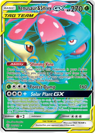 Venusaur & Snivy GX (Full Art) (Holofoil)