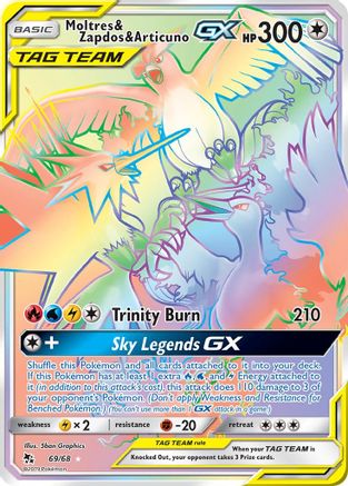 Moltres & Zapdos & Articuno GX (Secret) (Holofoil)