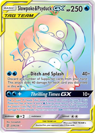 Slowpoke & Psyduck GX (Secret) (Holofoil)
