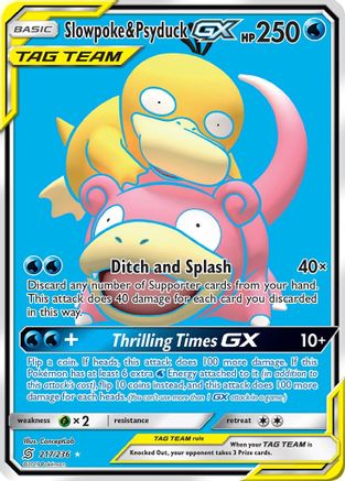 Slowpoke & Psyduck GX (Full Art) (Holofoil)
