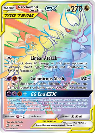 Garchomp & Giratina GX (Secret) (Holofoil)