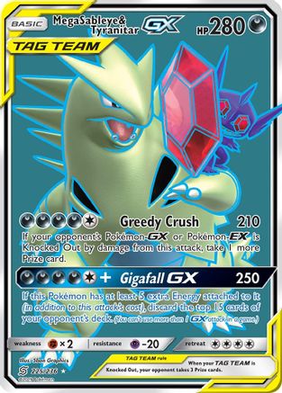 Mega Sableye & Tyranitar GX (Full Art) (Holofoil)