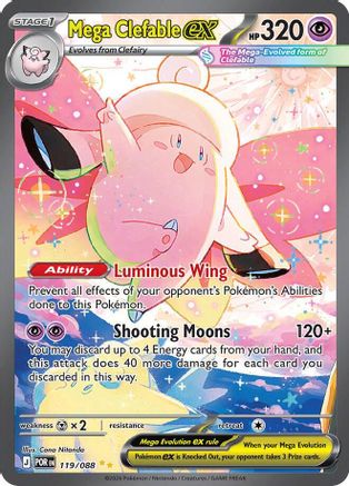 Mega Clefable ex - 119/088 (Holofoil)