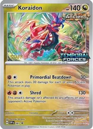 Koraidon - 091 (Prerelease) [Staff] (Holofoil)