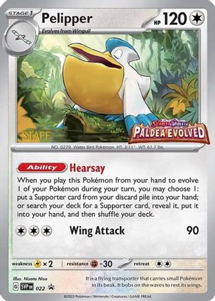Pelipper - 022 (Prerelease) [Staff] (Holofoil)