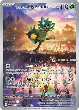 Teal Mask Ogerpon - 123 (Pokemon Center Exclusive) (Holofoil)
